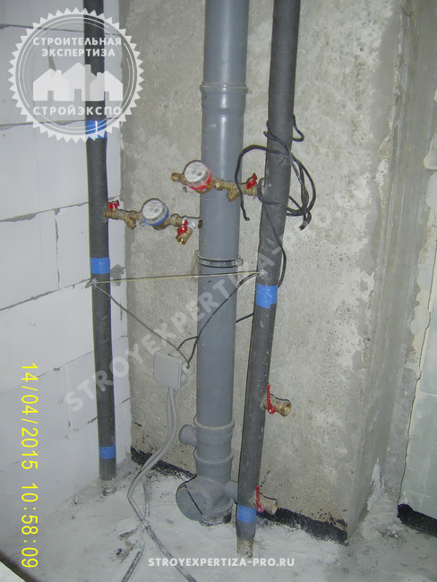  Обследования установки стояков водоснабжения и канализации в санузле квартиры-новостройки